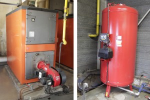 Installation du brûleur WEISCHAUPT et d'un ballon de 1500 L